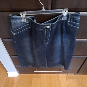 Dark Olsen Denim Skirt Size 16